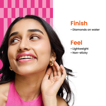Foxtale Brightening Lip Balm with Peptides, Vitamin C & Hyaluronic Acid for Dry Lips & Pigmentation - Pink Glaze