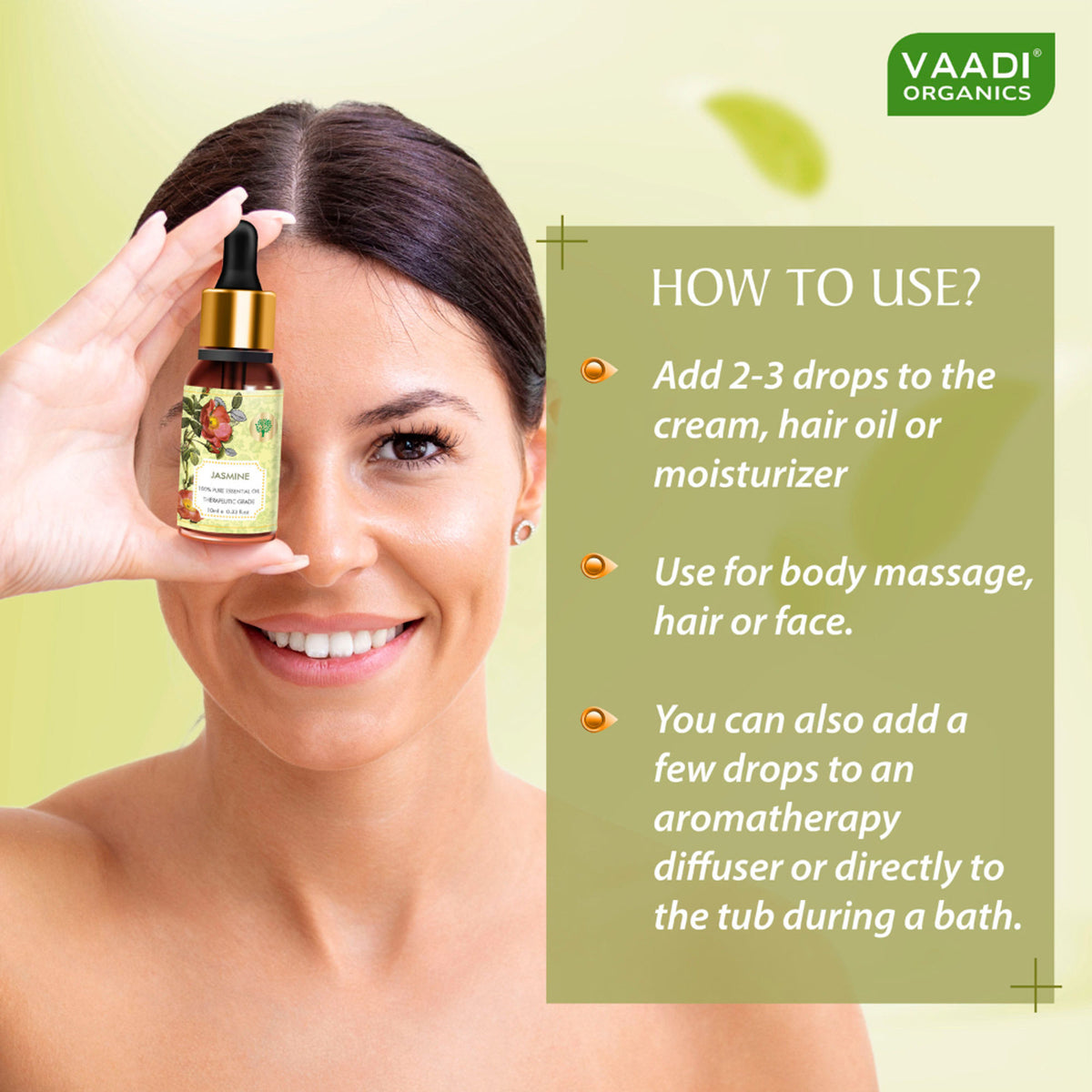 Vaadi Herbals Jasmine 100% Pure Essential Oil Therapeutic Grade