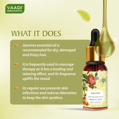 Vaadi Herbals Jasmine 100% Pure Essential Oil Therapeutic Grade