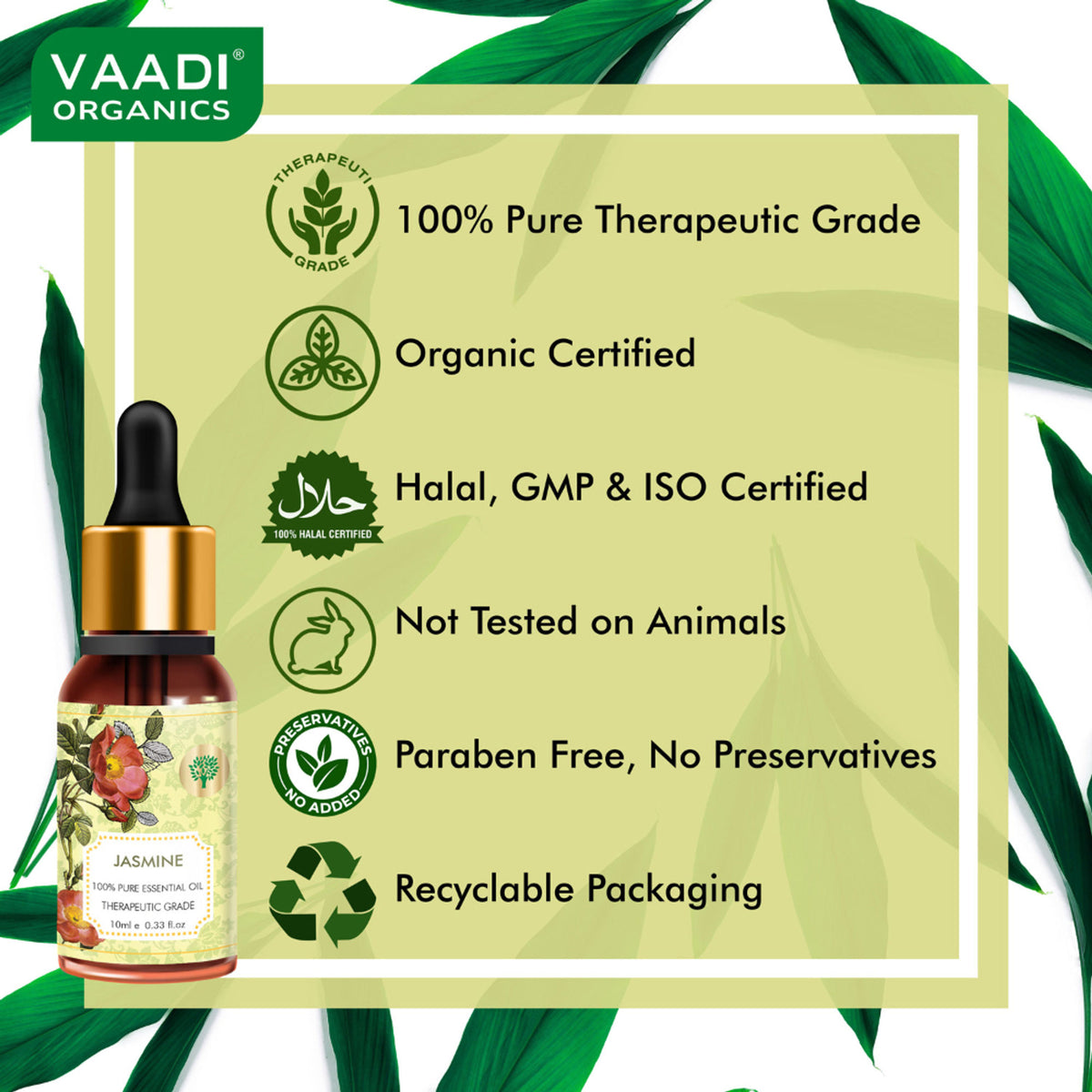 Vaadi Herbals Jasmine 100% Pure Essential Oil Therapeutic Grade