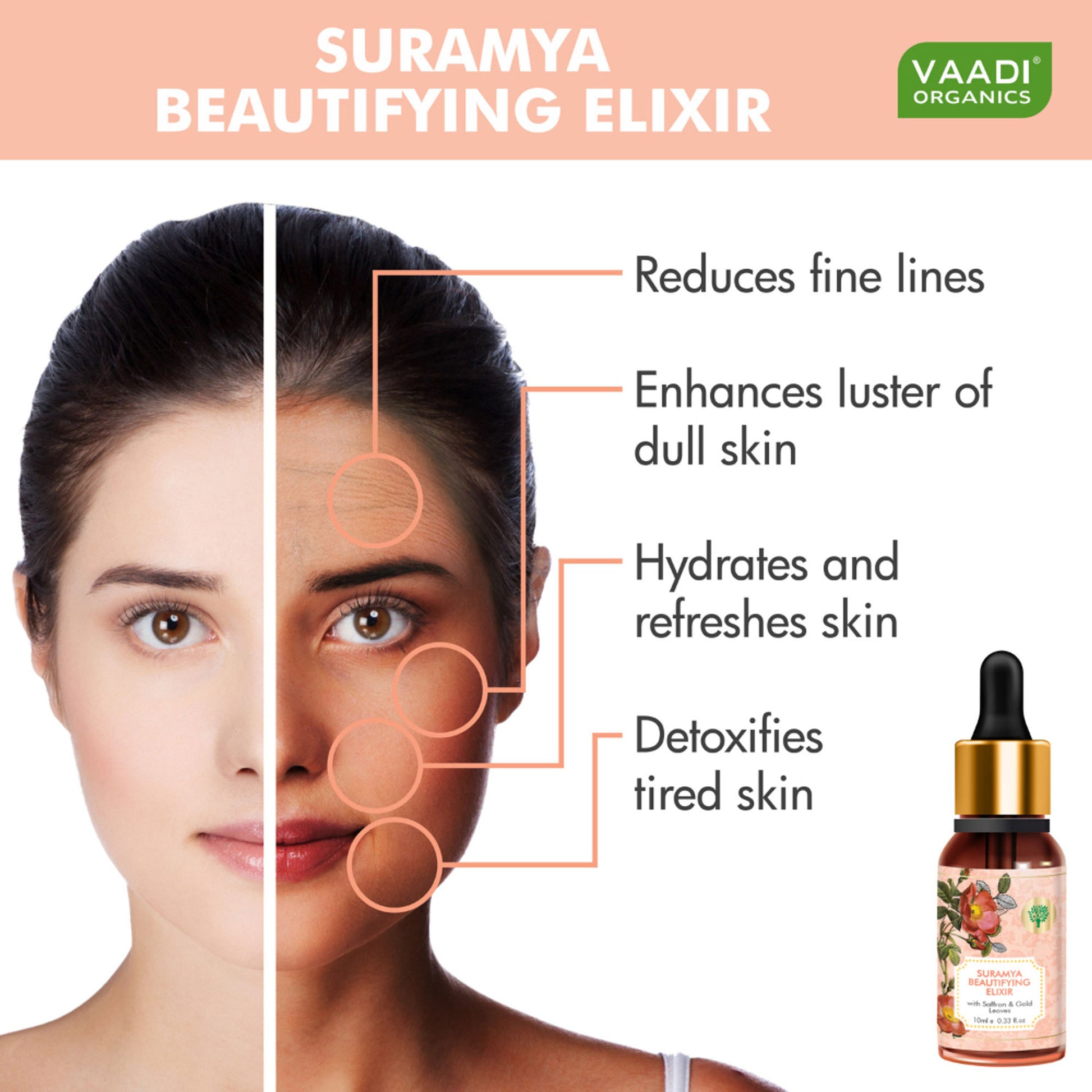 Vaadi Herbals Suramya Beautifying Elixr With Saffron Gold Leaves