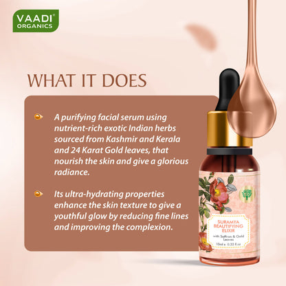 Vaadi Herbals Suramya Beautifying Elixr With Saffron Gold Leaves