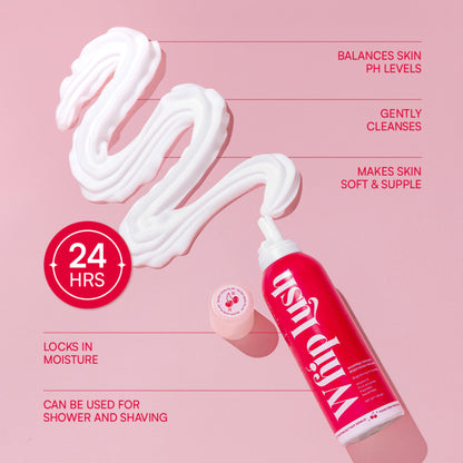 Gush Beauty Whip Lush, Lux Whipped Cream Body Wash & Shaving Cream, Cherry Scent