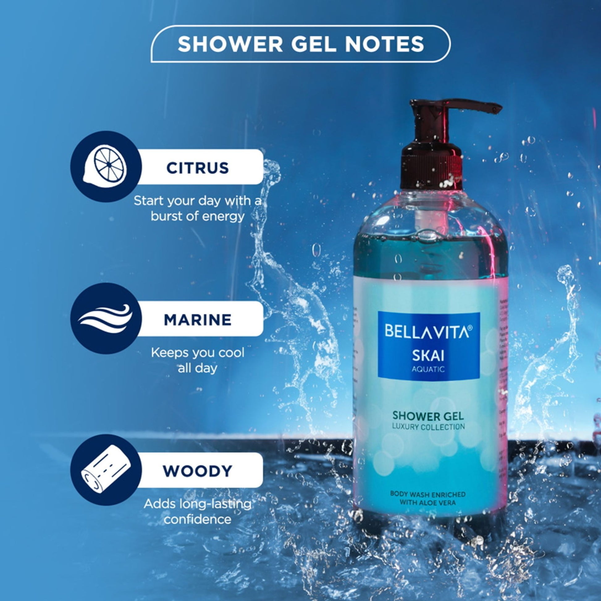 Bella Vita Skai Aquatic Shower Gel