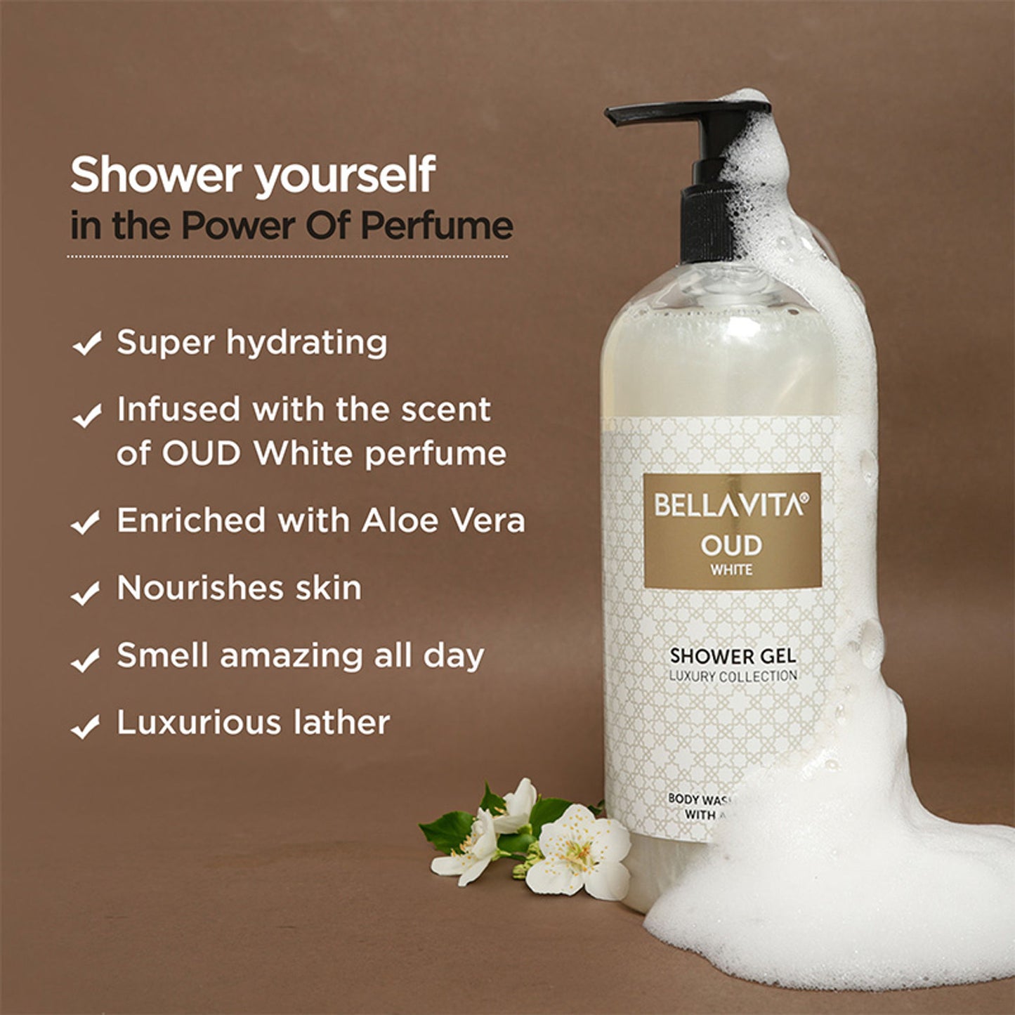 Bella Vita Oud White Shower Gel