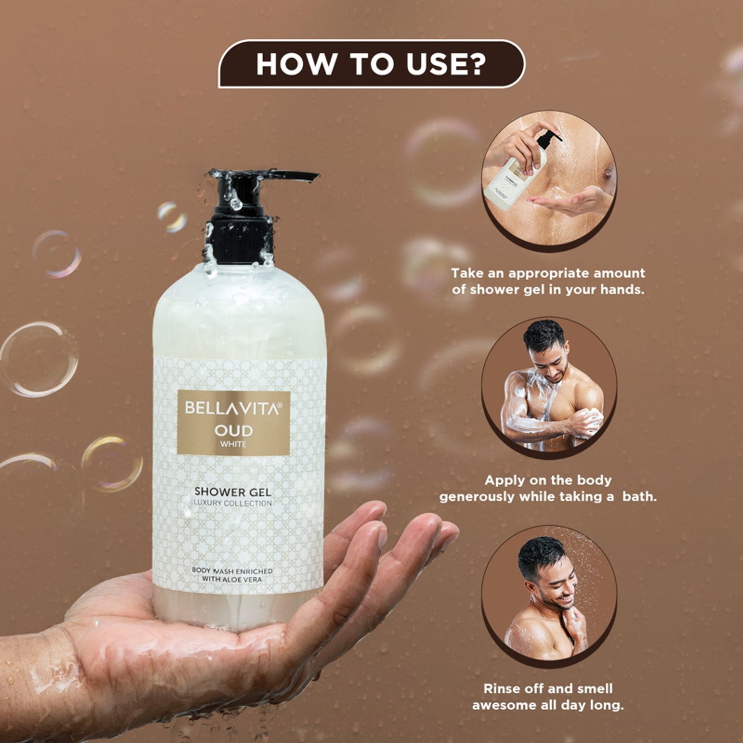 Bella Vita Oud White Shower Gel
