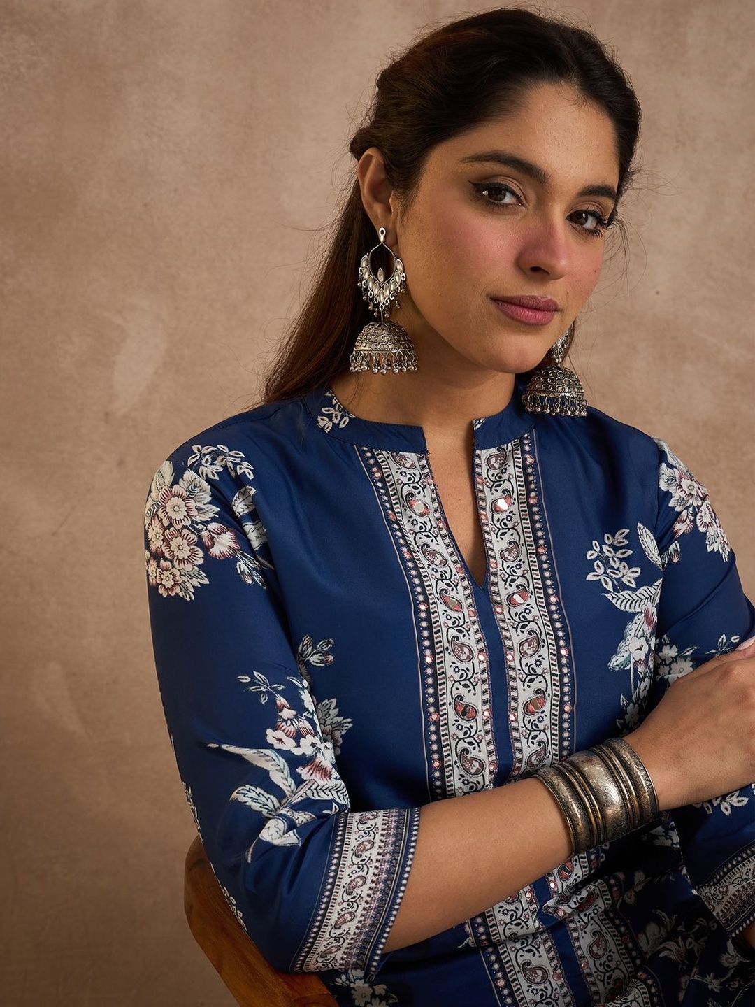 Women Floral Printed Kurta with Palazzos