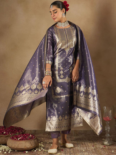 Indyancart IE Women Ethnic Motifs Regular Kurta with Trousers & Dupatta