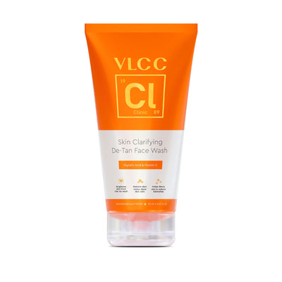 VLCC Clinic Skin Clarifying De-Tan Face Wash With Glycolic Acid (AHA), Vitamin C & Glycerine