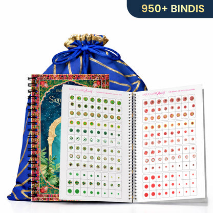 Parul Garg Beauty Signature Bindi Book & Potli Festive Gift Combo With 950+ Designer Bindis