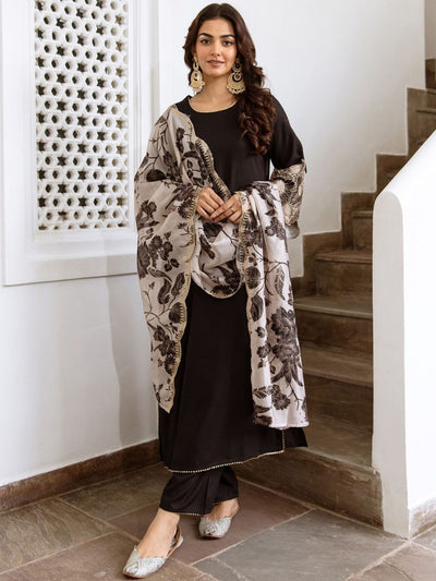 Indyancart IE Women Regular Kurta with Trousers & With Dupatta