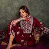 Dhiyona IE Women Ethnic Motifs Embroidered Regular Thread Work Kurta with Trousers & With Dupatta