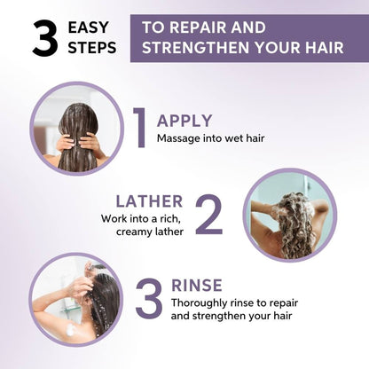 System Professional Repair Shampoo For Damaged Hair, Strengthens Hair Structure