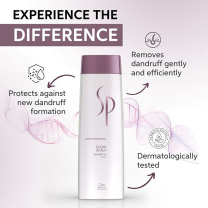 System Professional Clear Scalp Anti-Dandruff Shampoo For Flake-Free Scalp