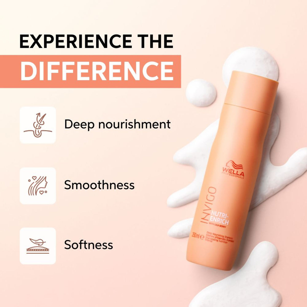 Wella Professionals Invigo Nutri Enrich Shampoo For Frizzy & Dry, Damaged Hair