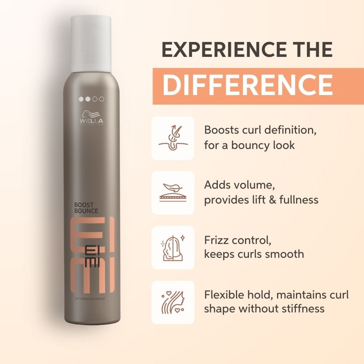 Wella Professionals Eimi Boost Bounce Curl Enhancing Mousse For Frizz-Free Curls
