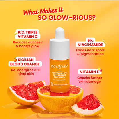 Dot & Key 10% Vitamin C + E Face Serum With 5% Niacinamide, Fights Pigmentation & Dark Spots