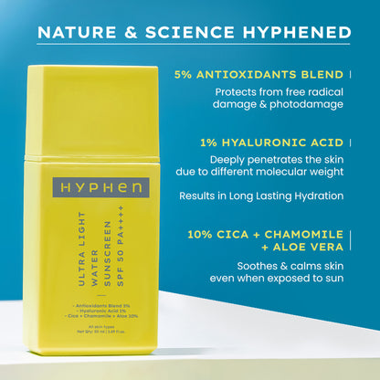 Hyphen Ultra Light Water Sunscreen SPF 50 PA++++