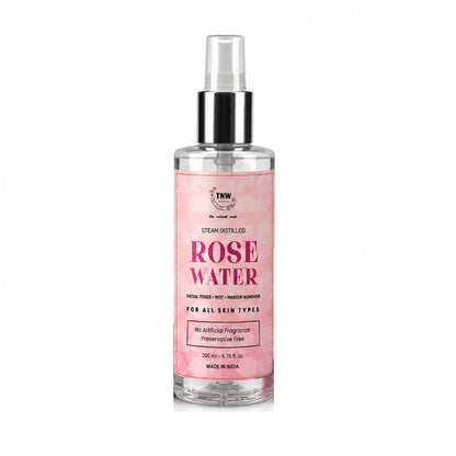 TNW The Natural Wash 100% Steam Distilled Rose Water Face Toner Spray Gulab Jal Hydration