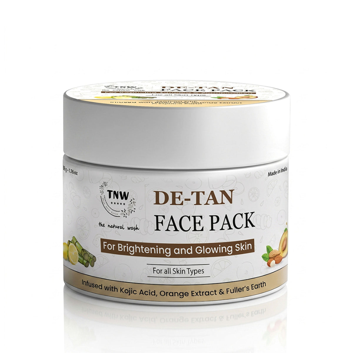 TNW The Natural Wash De-Tan Face Pack For Glowing Skin And Tan Removal With Orange Extract