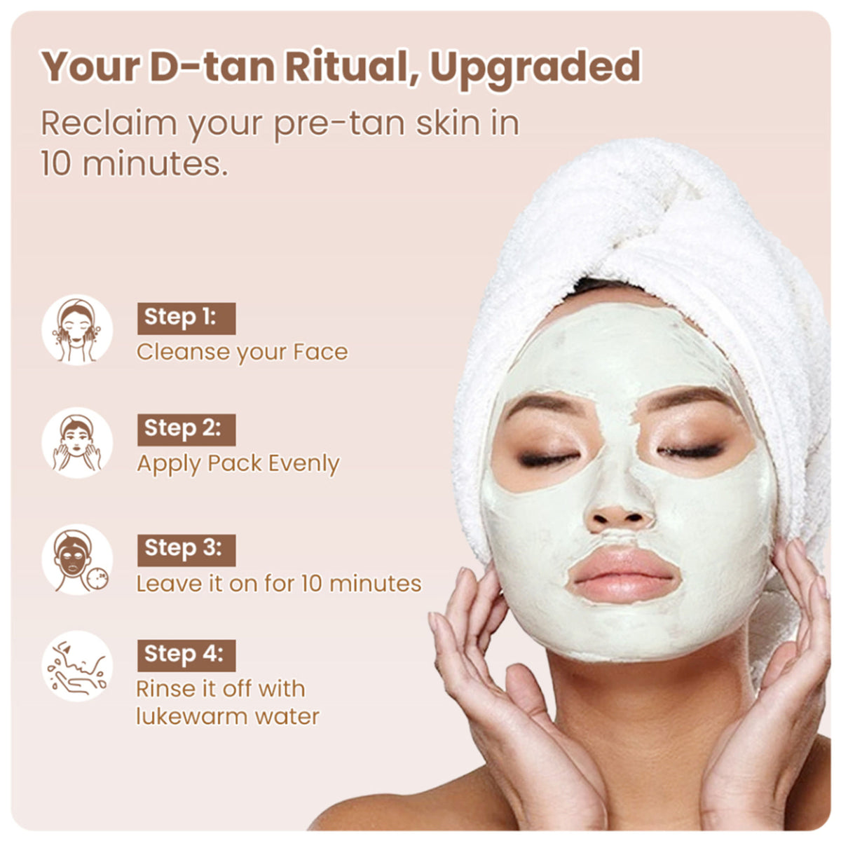 TNW The Natural Wash De-Tan Face Pack For Glowing Skin And Tan Removal With Orange Extract