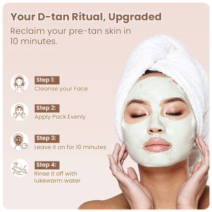 TNW The Natural Wash De-Tan Face Pack For Glowing Skin And Tan Removal With Orange Extract
