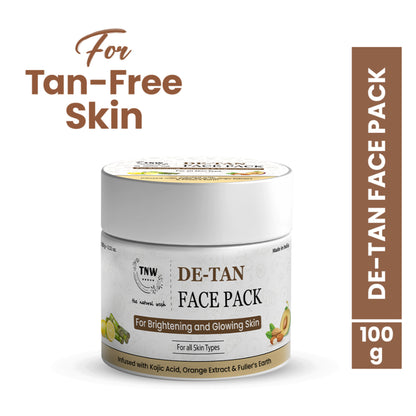 TNW The Natural Wash De-Tan Face Pack For Glowing Skin And Tan Removal With Orange Extract