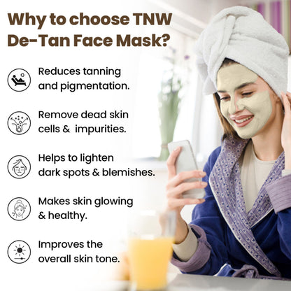 TNW The Natural Wash De-Tan Face Pack For Glowing Skin And Tan Removal With Orange Extract