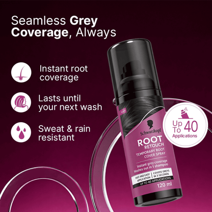 Schwarzkopf Root Retouch Temporary Root Cover Spray - Black