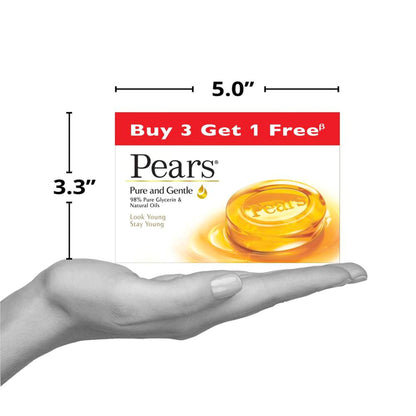 Pears Pure & Gentle Bathing Bar (Pack Of 4)