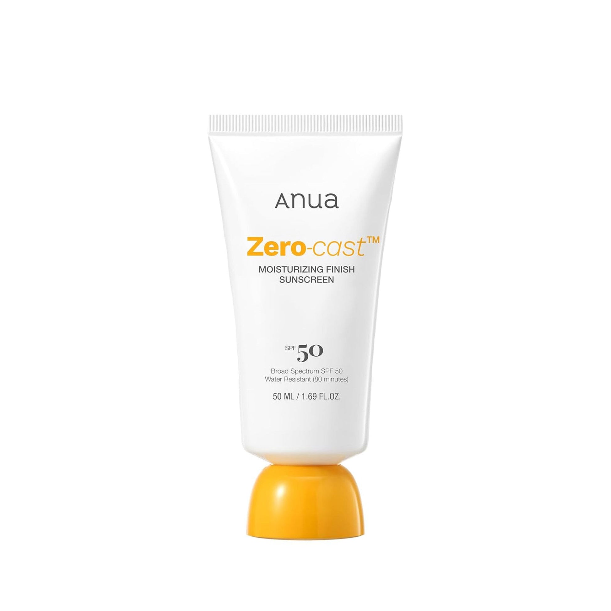 Anua Zero-Cast Moisturizing Finish Sunscreen SPF50+ PA++++