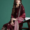 Dhiyona IE Floral Embroidered Sequinned Kurta With Trousers & Dupatta