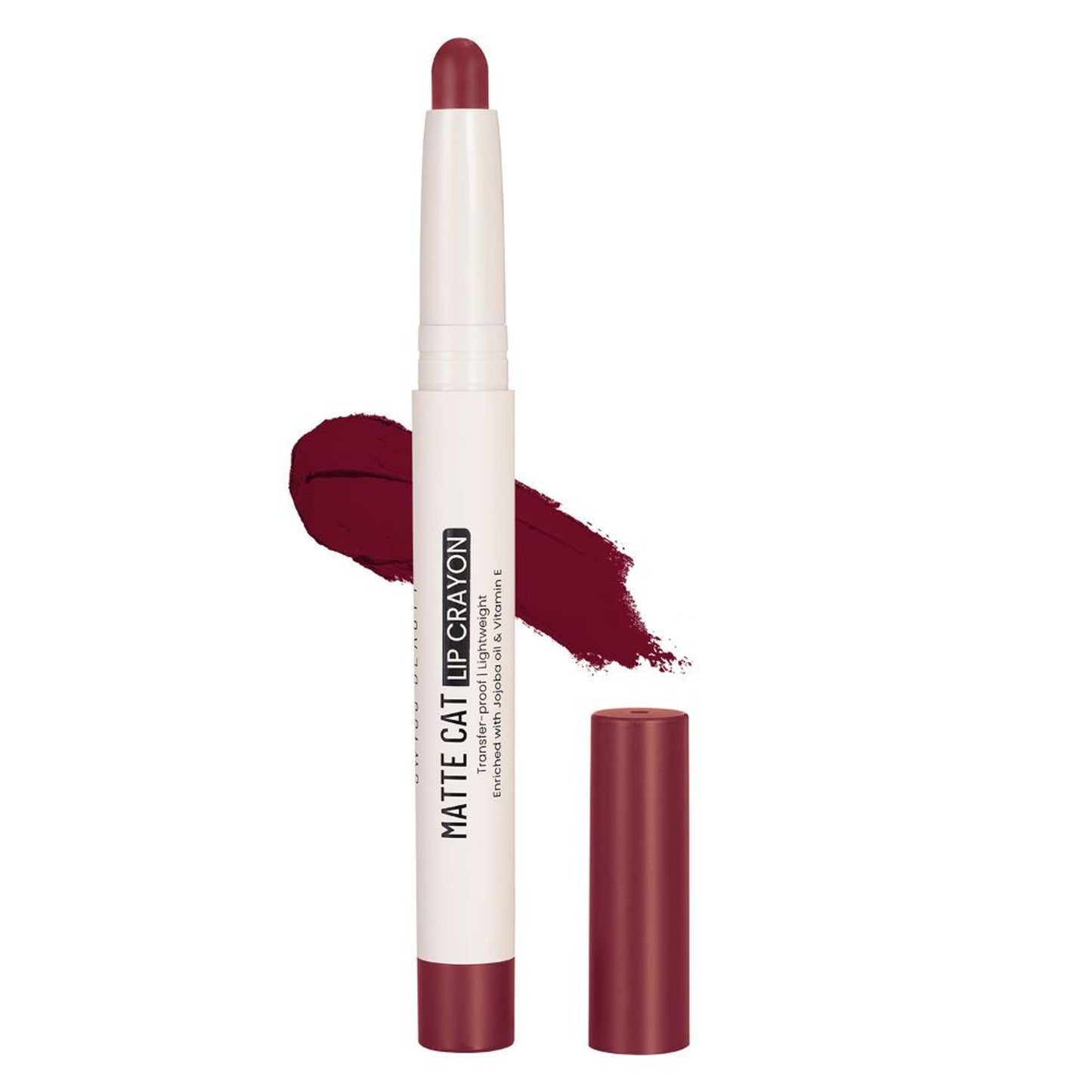 Swiss Beauty Non Transfer Matte Cat Lip Crayon - Poppy-Rouge