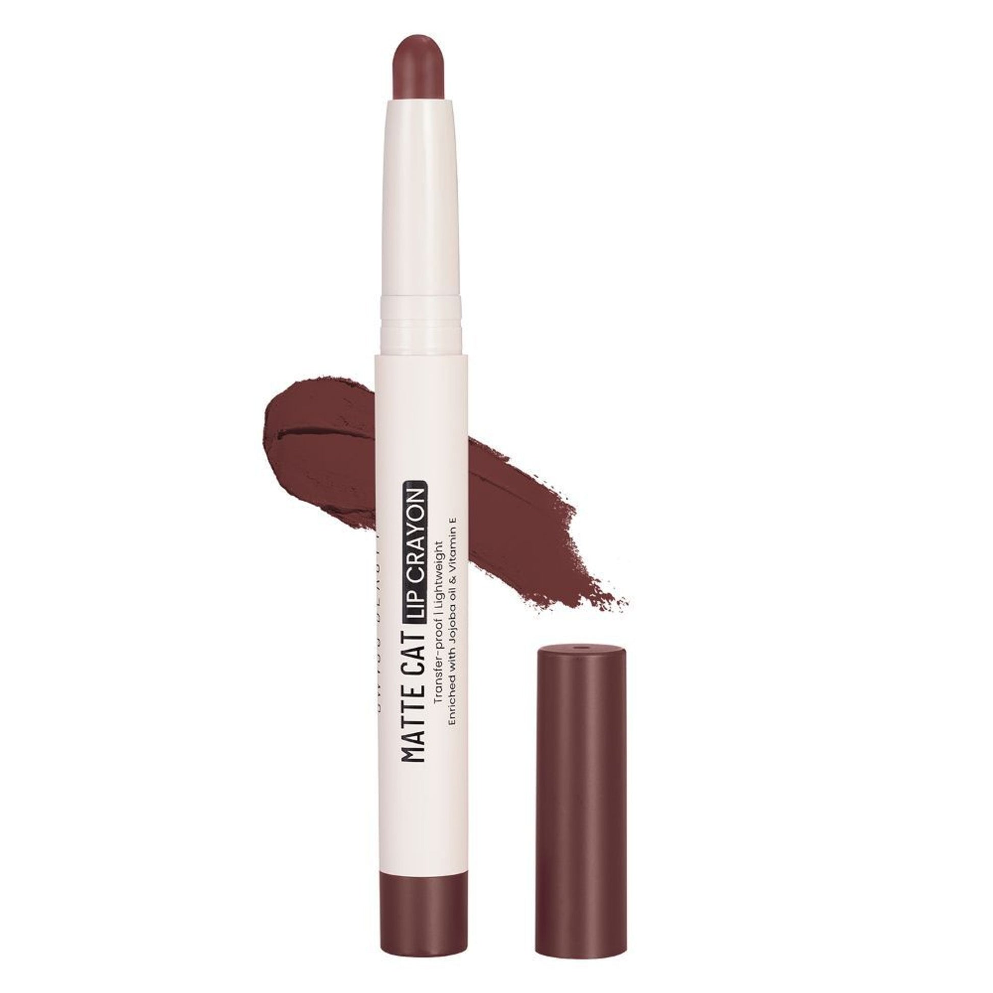 Swiss Beauty Non Transfer Matte Cat Lip Crayon - Rustic Almond