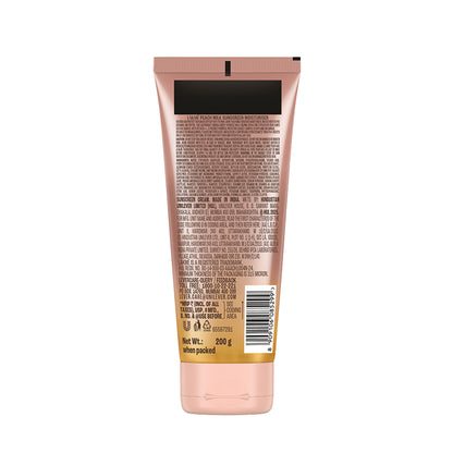 Lakme Peach Milk SPF 50 Sunscreen Moisturiser With 2% Pro-Ceramides & Peptides