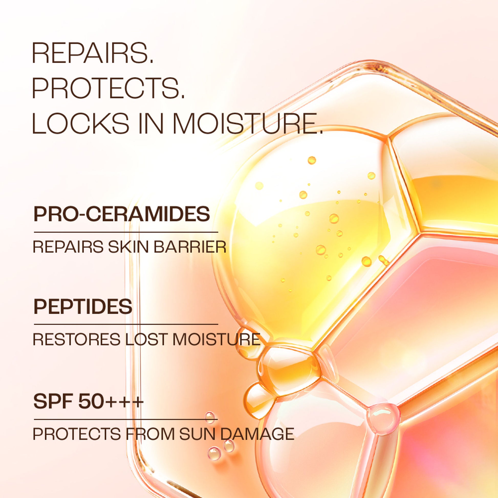 Lakme Peach Milk SPF 50 Sunscreen Moisturiser With 2% Pro-Ceramides & Peptides