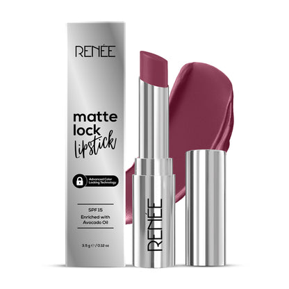 Renee Cosmetics Matte Lock Lipstick - 07 Indie