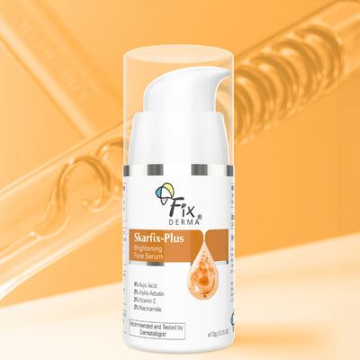 Fixderma Skarfix Plus 4% Kojic Acid Brightening Face Serum Fades Dark Spots & Hyperpigmentation