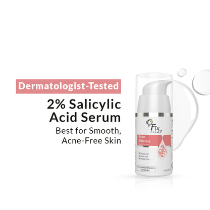 Fixderma Acne Defence Face Serum with 2% Salicylic Acid for Anti Acne & Spot Treatment