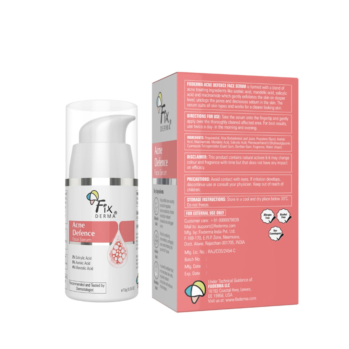 Fixderma Acne Defence Face Serum with 2% Salicylic Acid for Anti Acne & Spot Treatment