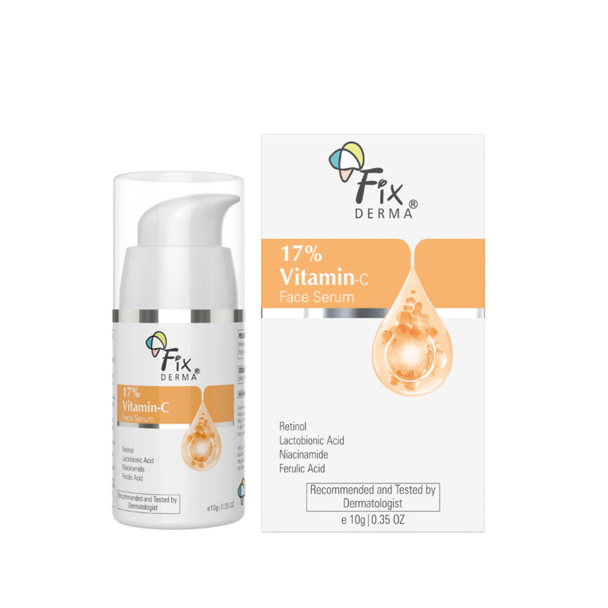 Fixderma 17% Vitamin C Face Serum With Retinol & Niacinamide
