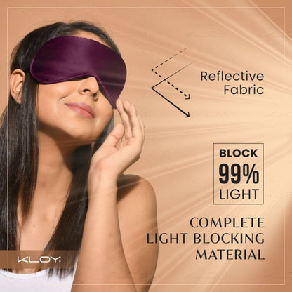 KLOY 100% Mulberry Silk Sleep Eye Mask - Maroon