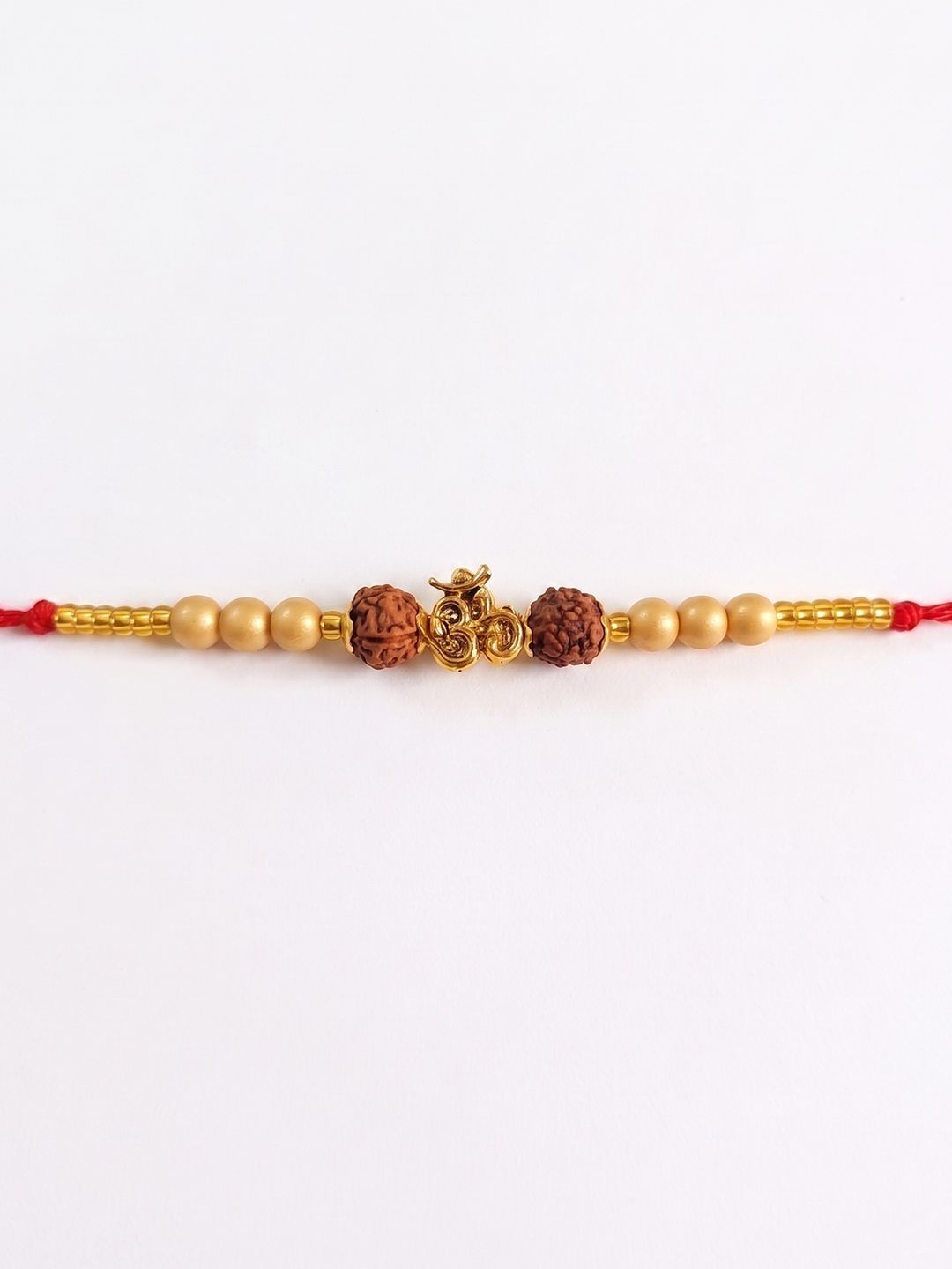 Anouk Om Design Rudraksh Thread Rakhi With Roli Chawal Chandan Mishri