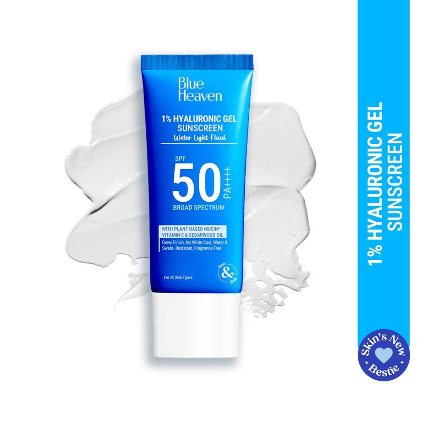 Blue Heaven 1% Hyaluronic Gel Sunscreen Spf50 Pa++++