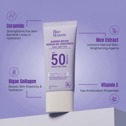 Blue Heaven Barrier Repair Korean Gel Sunscreen SPF 50 PA ++++