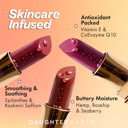 Daughter Earth Natural & Creamy Velvet Phytonutrient Lipstick - Coral Sunset