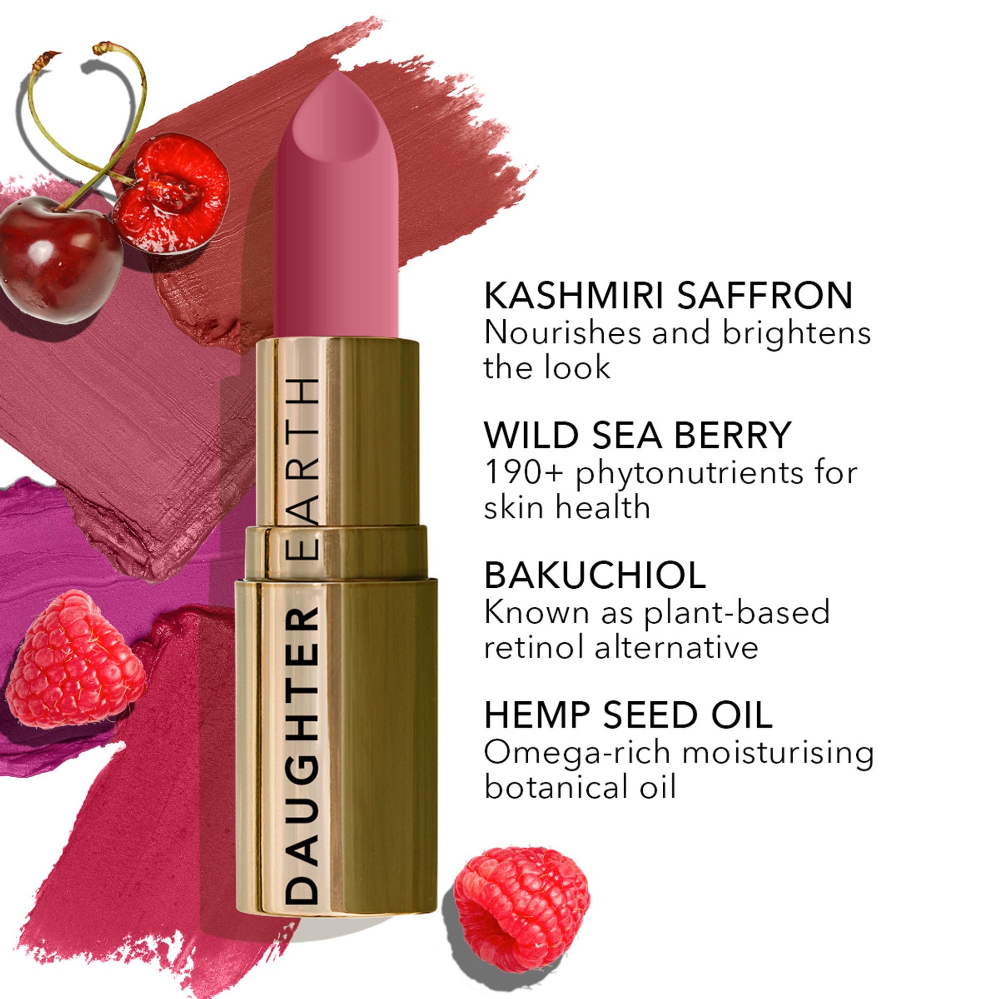 Daughter Earth Natural & Creamy Velvet Phytonutrient Lipstick - Gypsy Rose