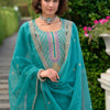 Dhiyona IE Ethnic Motifs Yoke Design Straight Kurta with Trousers & Dupatta