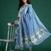 Indyancart IE Women Floral Printed Regular Pure Cotton Kurta with Trousers & With Dupatta