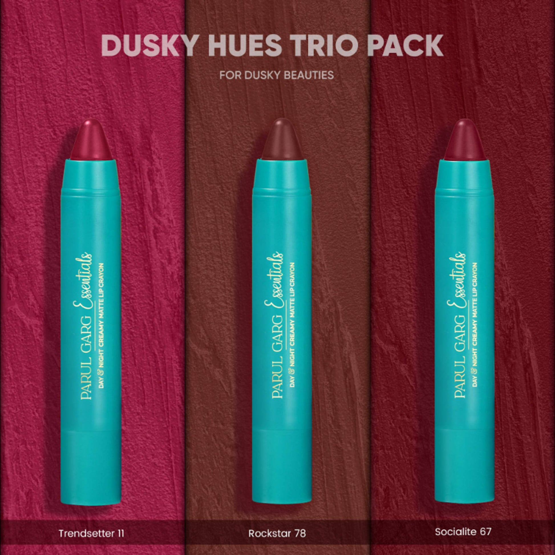 Parul Garg Beauty Lip Crayon Set - Dusky Hues